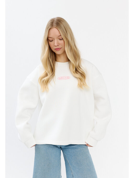 Mirons Mirons Bluza soft Biały Oversize