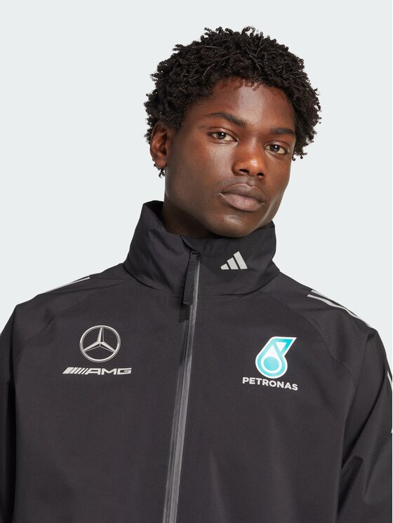 adidas adidas Kurtka przeciwdeszczowa MERCEDES - AMG PETRONAS FORMULA ONE TEAM Czarny Regular Fit
