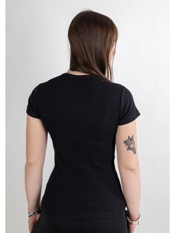 DKaren Sport DKaren Sport Bluzka DK33 Krótki Czarny Classic Fit