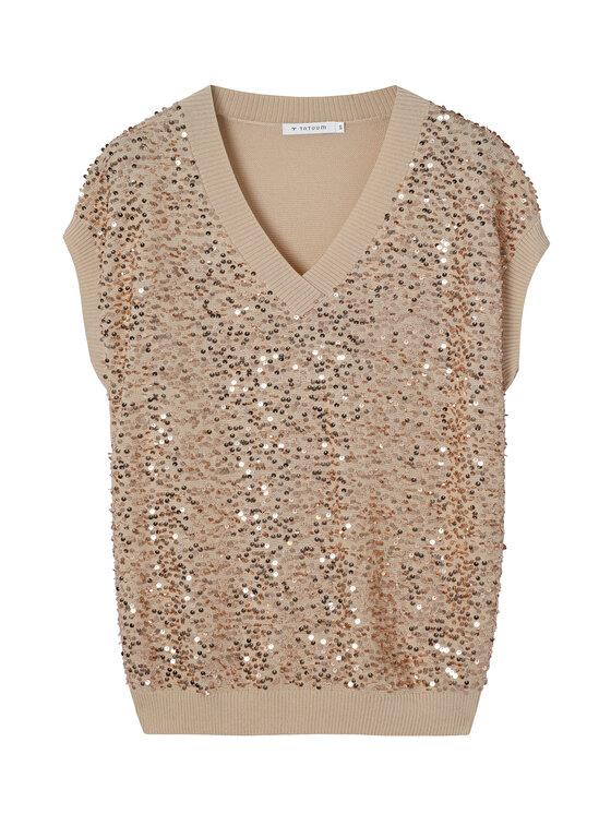 TATUUM Tatuum Sweter ICOMA Beżowy Classic Fit