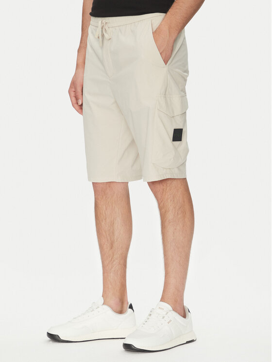 BOSS BOSS Szorty sportowe S_Urbanex-Cargo 50534318 Kremowy Tapered Fit