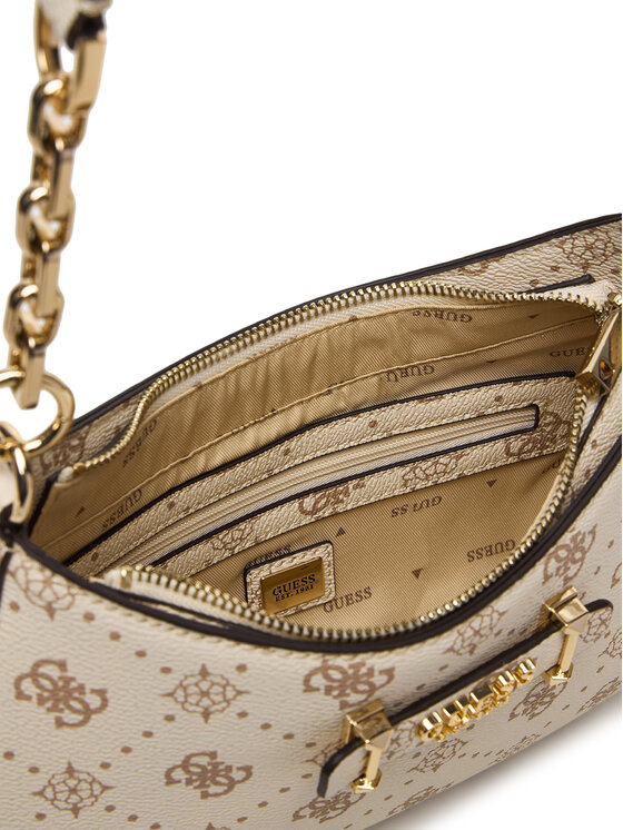 Guess Guess Τσάντα Carrie Logo HWGP98 98180 Εκρού