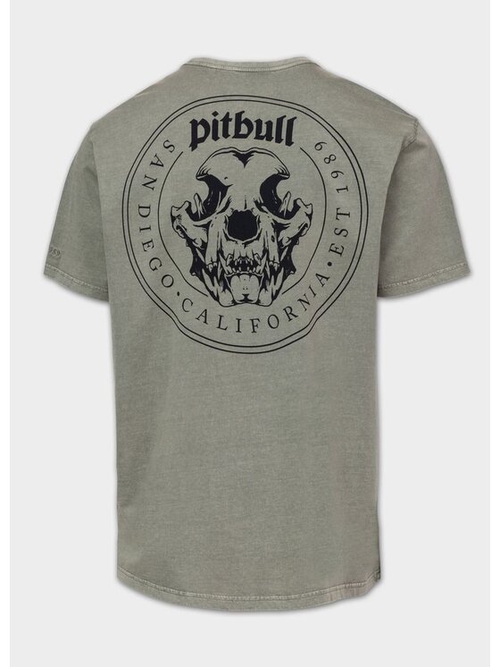 PITBULL PITBULL T-Shirt O'SIDE SKULL Zielony Regular Fit