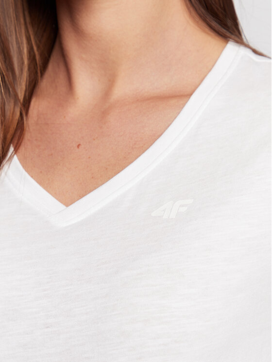 4F 4F T-Shirt H4Z22-TSD352 Weiß Oversize