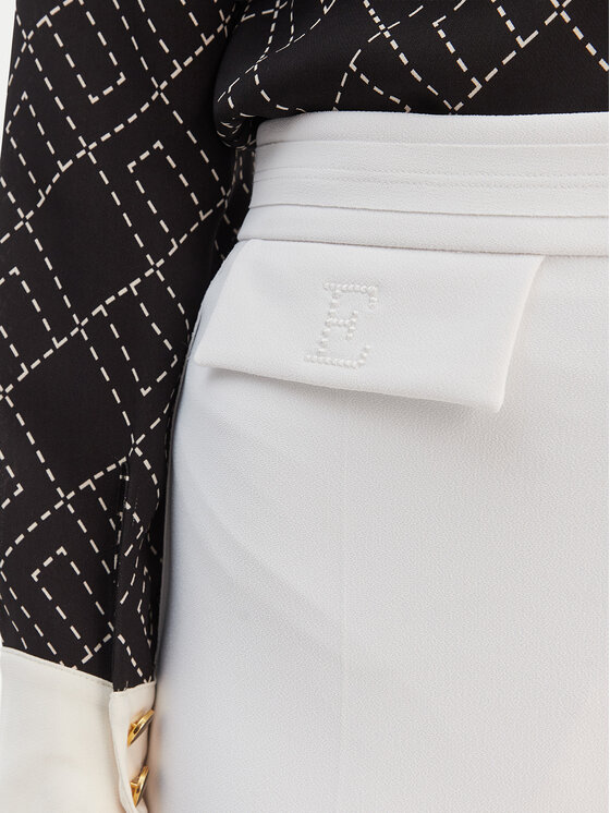 Elisabetta Franchi Elisabetta Franchi Pantaloni di tessuto PA-170-61E2-V290 Bianco Regular Fit
