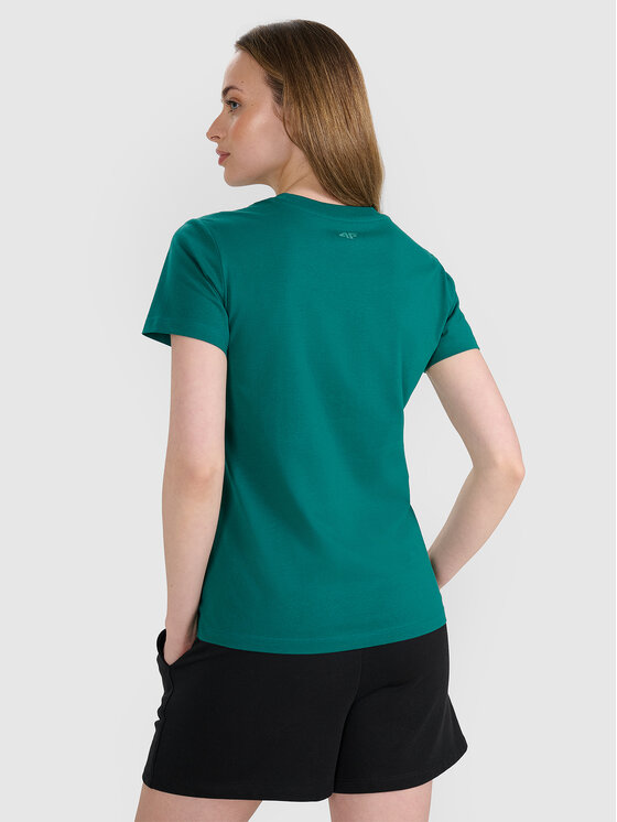 4F 4F T-Shirt MIDSHOP TEXTILE Turkusowy Regular Fit