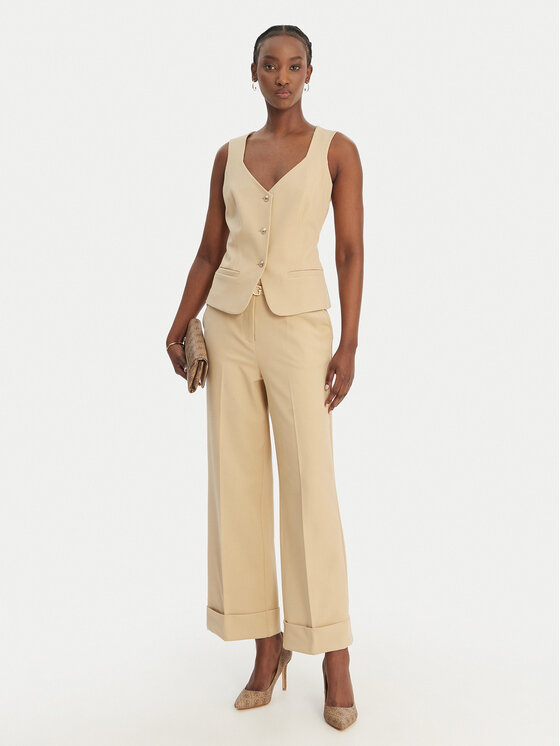 Guess Guess Kamizelka W6GH49 W1895 Beżowy Slim Fit