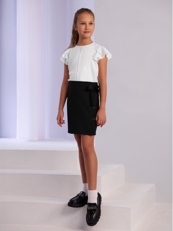 SLY SLY Bluzka 4S-108 Biały Comfortable Fit