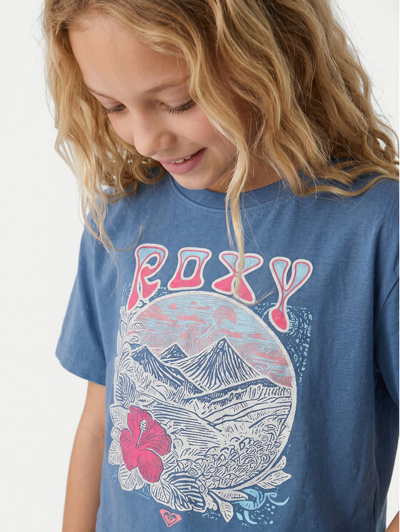 Roxy Roxy Tričko Eve Washed ERGZT04137 Modrá Oversize