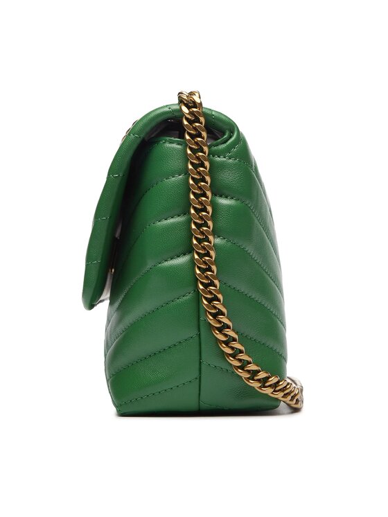 Tory Burch Kira Chevron Small Shoulder Bag, Arugula/Suede: Handbags