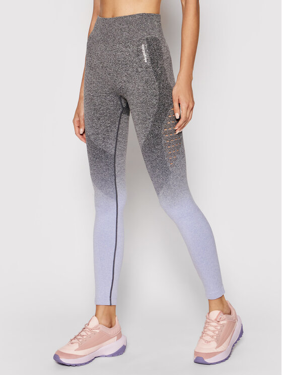 Women's Grey Melange Phase Seamless Leggings - Carpatree