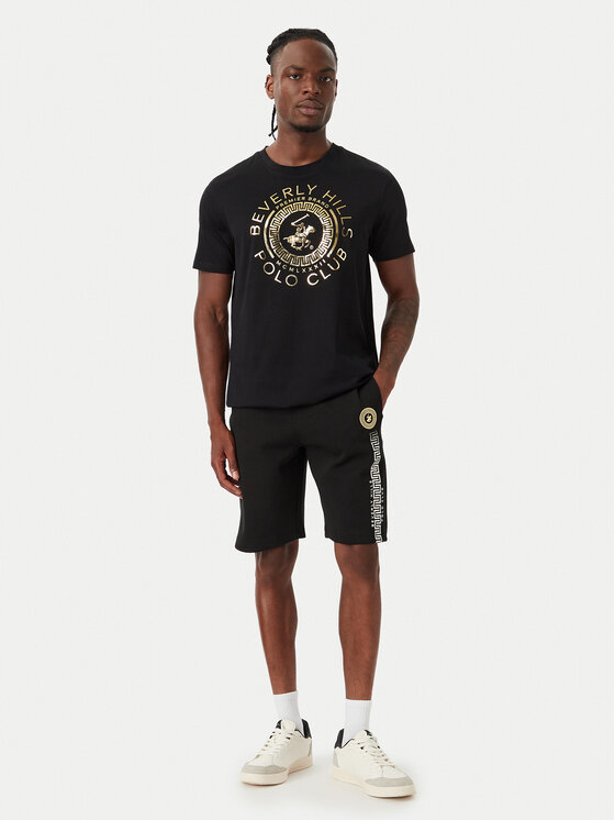 Beverly Hills Polo Club Beverly Hills Polo Club Тишърт M1342 Черен Regular Fit