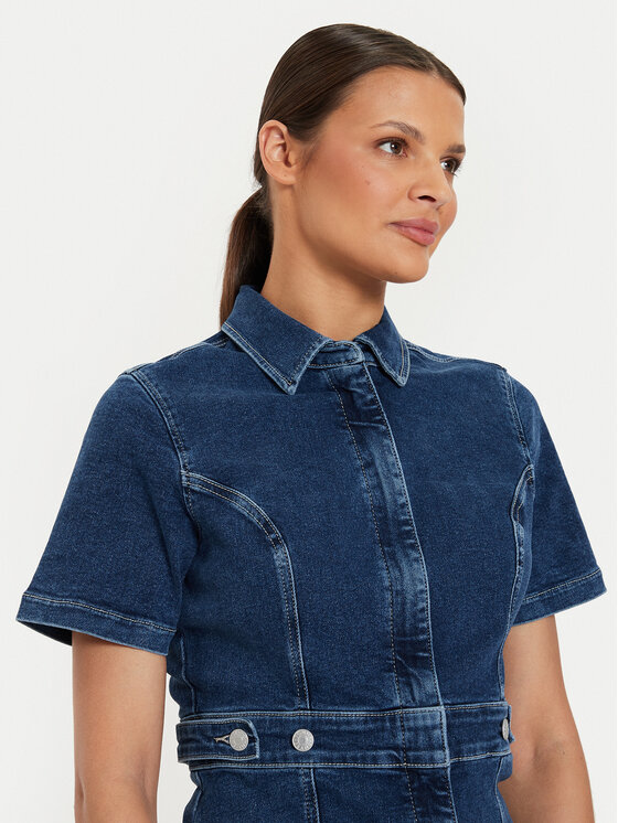 Tommy Jeans Tommy Jeans Džínsové šaty DW0DW18593 Modrá Slim Fit