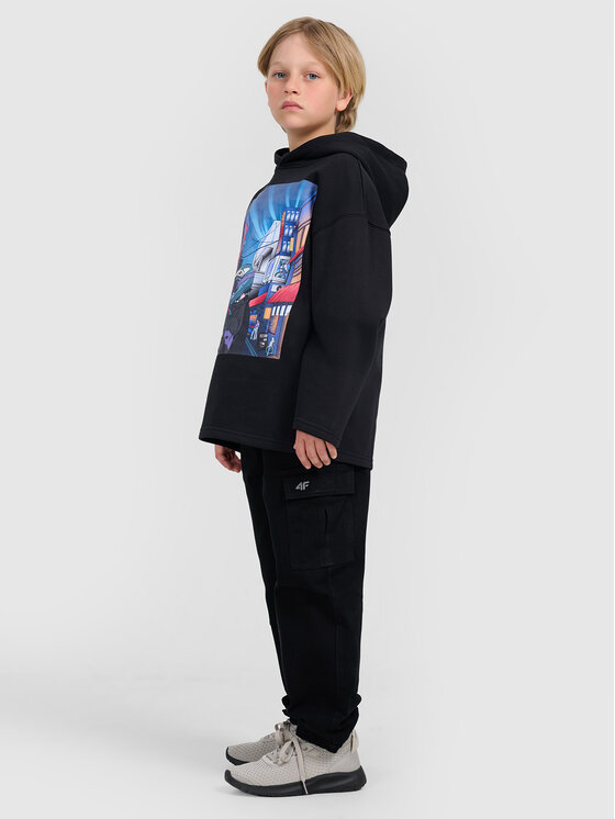 4F 4F Bluza CITY LINES Czarny Oversize