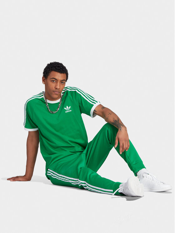 adidas adidas Majica adicolor Classics 3-Stripes IM0410 Zelena Slim Fit