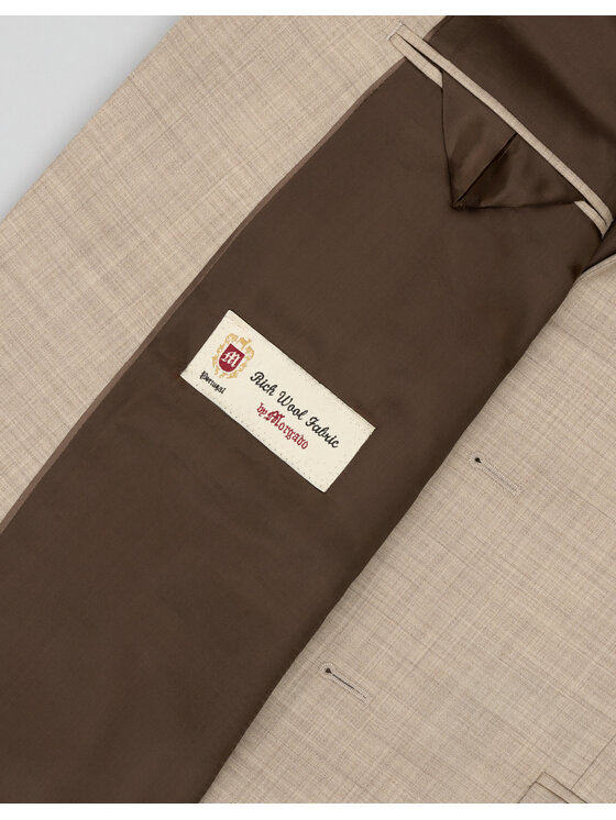Borgio Borgio Marynarka Morgano Beżowy Slim Fit