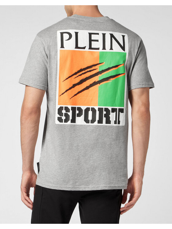 Plein Sport Plein Sport T-Shirt 8343 Szary Regular Fit