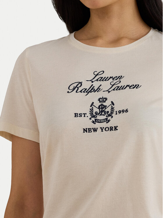 LAUREN RALPH LAUREN LAUREN RALPH LAUREN Tričko 200P03725002 Béžová Relaxed Fit