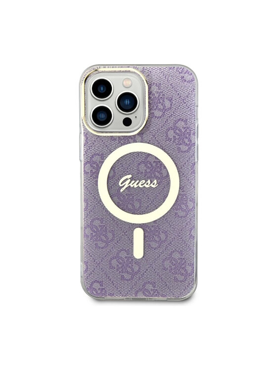 Guess Guess Etui na telefon 4G MagSafe Granatowy