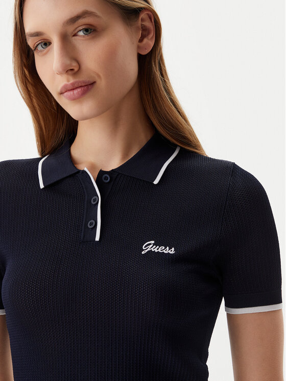 Guess Guess Polo V5GP00Z3D60 Blu scuro Slim Fit