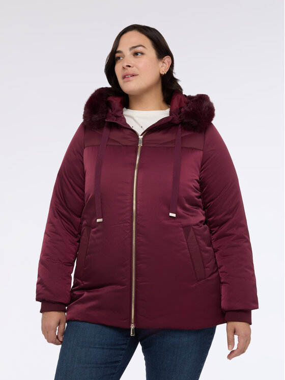 Fiorella Rubino Fiorella Rubino Giubbotto piumino F005T001422N036 Bordeaux Regular Fit