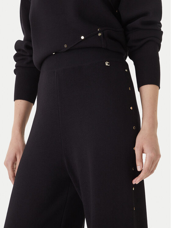 LOLA CASADEMUNT LOLA CASADEMUNT Текстилни панталони LF2514002 Черен Regular Fit