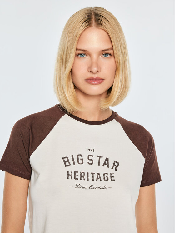 BIG STAR BIG STAR T-Shirt HERRI Brązowy Basic Fit