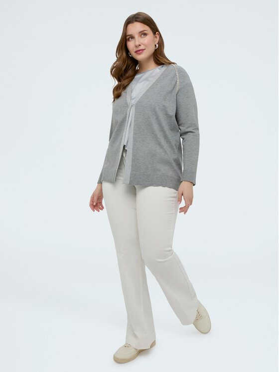 Fiorella Rubino Fiorella Rubino Sweter M105L008379N013 Szary A-Line Fit