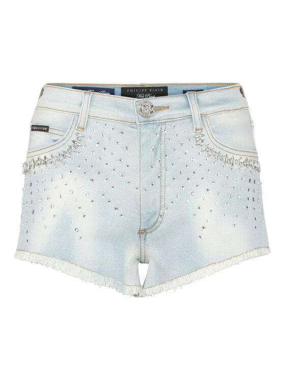 PHILIPP PLEIN PHILIPP PLEIN Pantaloncini di jeans 15093 Bianco Skinny Fit