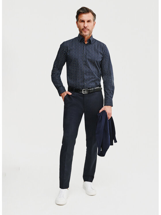 Pako Lorente Pako Lorente Koszula P25SF-1X-038 Granatowy Slim Fit
