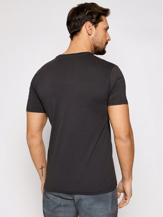 Lee Lee T-krekls SS Patch Logo Tee L60UFQON 112113584 Melns Regular Fit