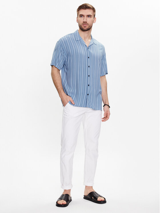 Jack&Jones Jack&Jones Marškiniai Chain 12227973 Mėlyna Relaxed Fit