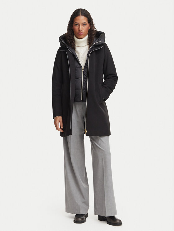 Marella Marella Žieminis paltas Bacio 2625496102 Juoda Regular Fit