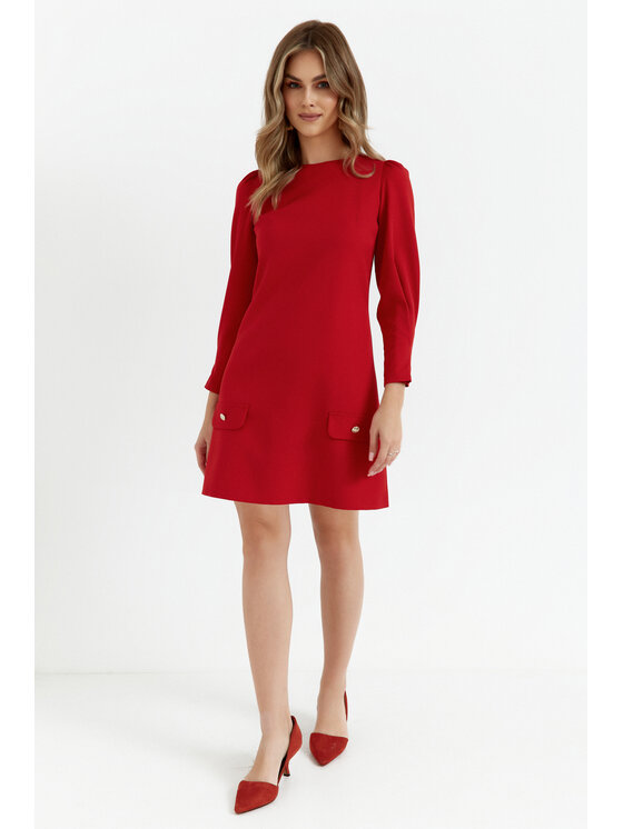 Makover Makover Sukienka wieczorowa K148 Czerwony Ladies Fit