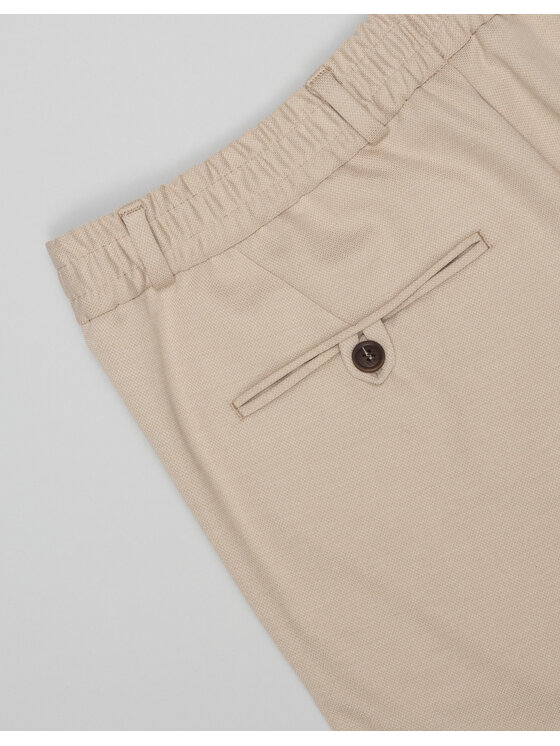 Borgio Borgio Spodnie garniturowe circello Beżowy Slim Fit