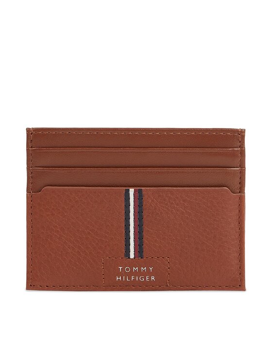 Tommy Hilfiger Kredītkaršu turētājs Th Premium Leather Cc Holder AM0AM12186 Brūns