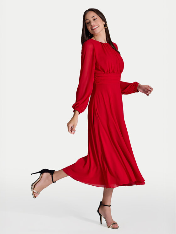 Abito Swing Casual Manica Corta YMING - Rosso Vino, Taglia S - Morbido E Comodo, Perfetto Per L'estate