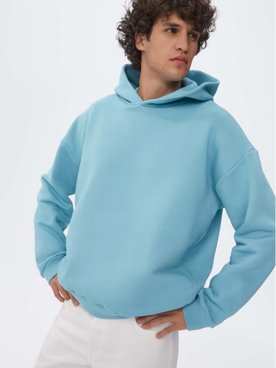 Americanos Sweatshirt Unisex Cleveland Hoodie Bleu Oversize | Modivo.fr