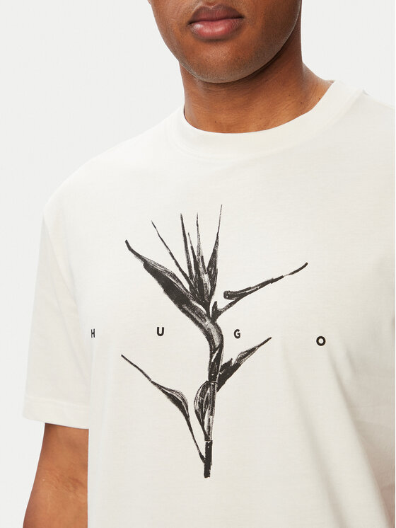 HUGO HUGO T-krekls Darise 50563436 Balts Relaxed Fit