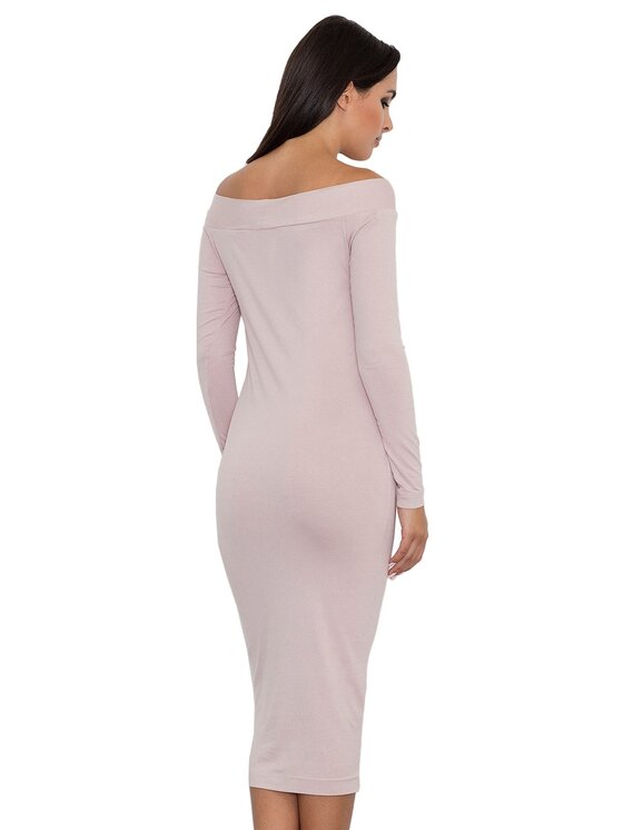 FIGL FIGL Šaty M558 Ružová Slim Fit