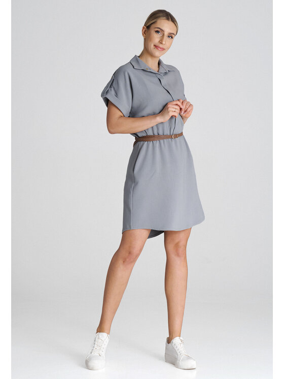 FIGL FIGL Vestito da giorno M1001 Grigio Regular Fit