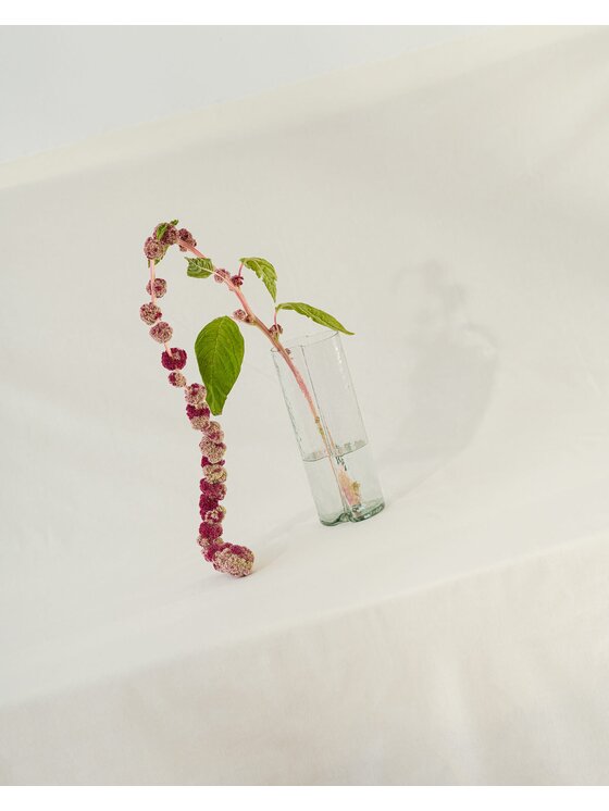 Noo.ma Noo.ma Wazon Tubu vaso in vetro, design minimalista Szary jasny