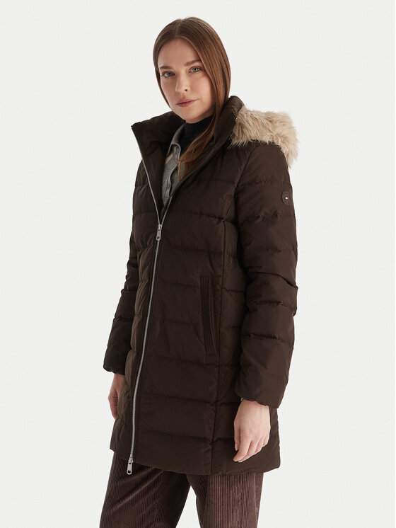 Tommy Hilfiger Tommy Hilfiger Wintermantel WW0WW47540 Braun Slim Fit