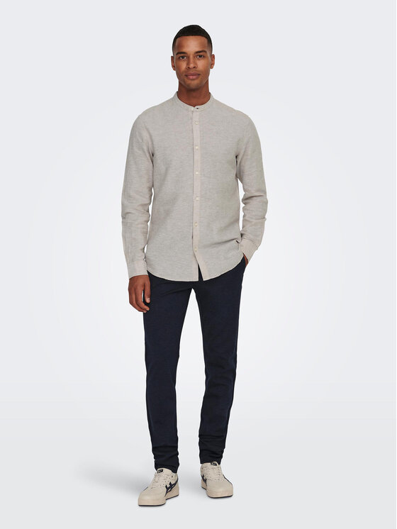 Only & Sons Only & Sons Chinosy 22026326 Granatowy Slim Tapered Fit