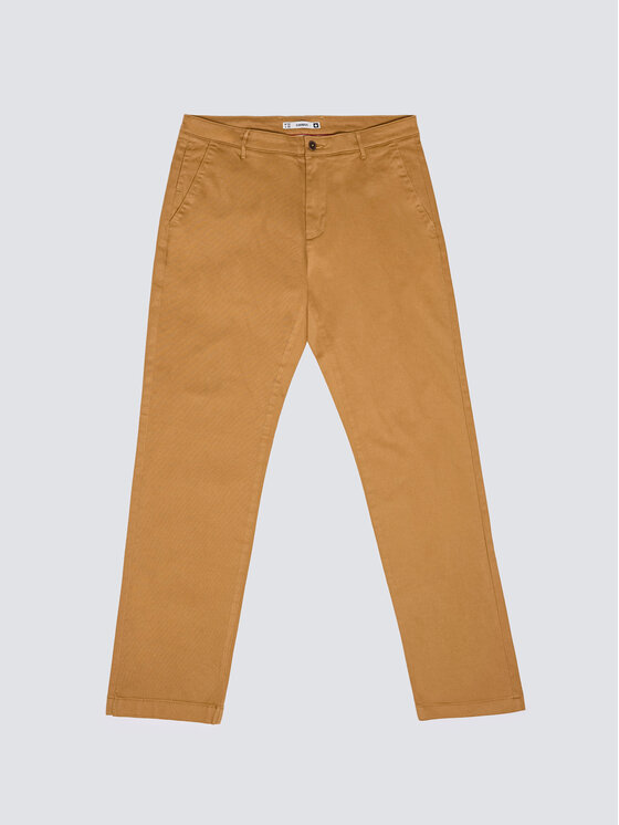 BIG STAR BIG STAR Chinosy TREVOR Brązowy Slim Fit