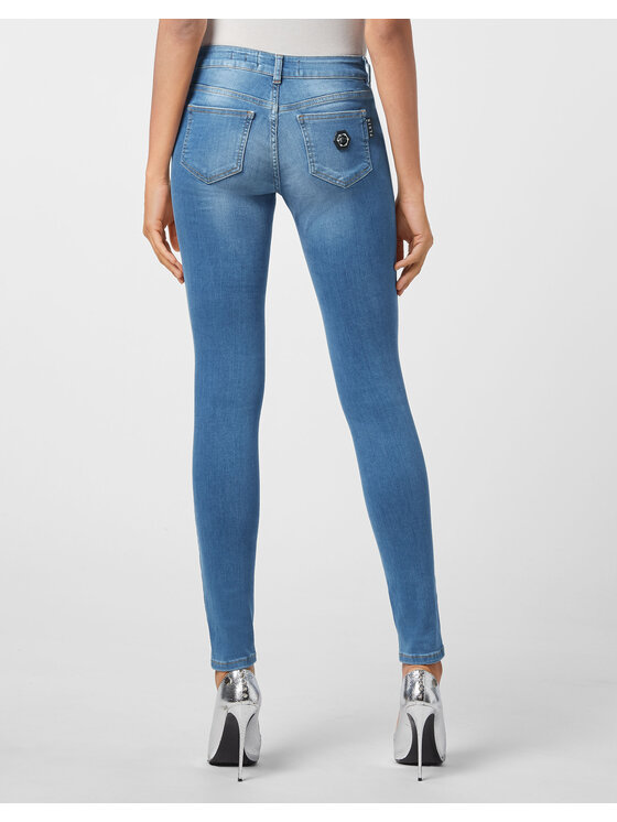 PHILIPP PLEIN PHILIPP PLEIN Jegginsy 5461 Niebieski jasny