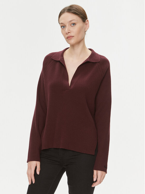 Calvin Klein Calvin Klein Džemper Essential K20K206019 Tamnocrvena Relaxed Fit