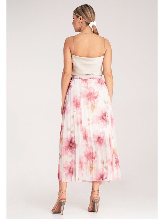 FIGL FIGL Gonna plissettata M1163 Rosa Flared Fit