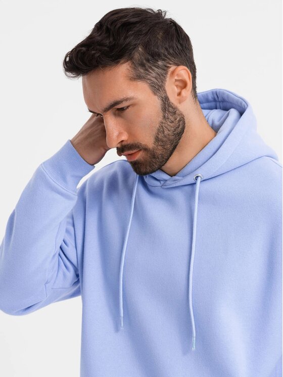 Ombre Ombre Bluza OU-SNBC-0105 Niebieski Regular Fit