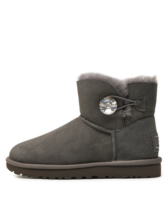 Ugg Ugg Škornji za sneg W Mini Bailey Button Bling 1016554 Siva